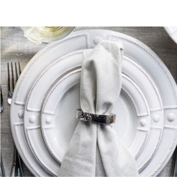 Juliska 4 White Small Plates Set - Picture 2 of 5